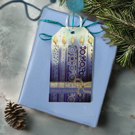 Happy Hanukkah Sierkaarsen Gift Label Cadeaulabel