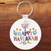 Happy Hanukkah Sleutelhanger (Voorkant)