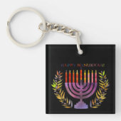 Happy Hanukkah-Sleutelhanger Sleutelhanger (Voorkant)