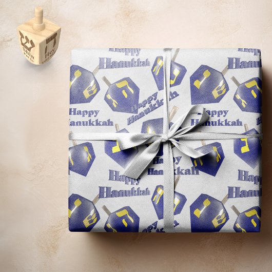 Happy Hanukkah Spinning Dreidel Tissuepapier