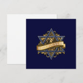 Happy Hanukkah Star van David Feestdagenkaart (Voorkant / Achterkant)