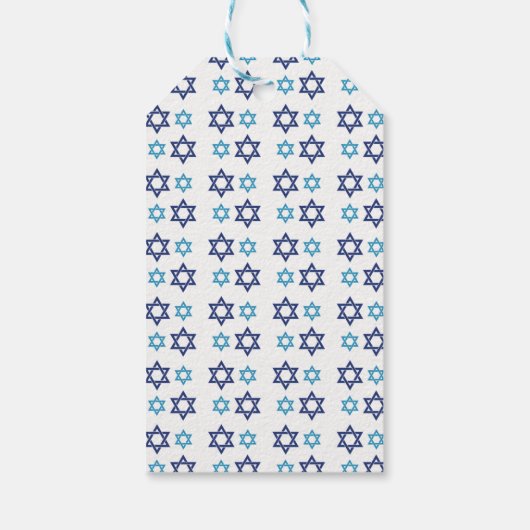 Happy Hanukkah Star van David Holiday Gift Labels Cadeaulabel (Achterkant)