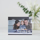 Happy Hanukkah Star van David Photo Briefkaarten (Staand voorkant)