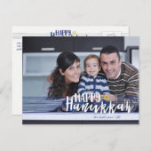 Happy Hanukkah Star van David Photo Briefkaarten (Voorkant / Achterkant)