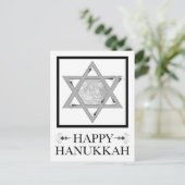 happy hanukkah : ster van de david - fotokaart feestdagenkaart (Staand voorkant)