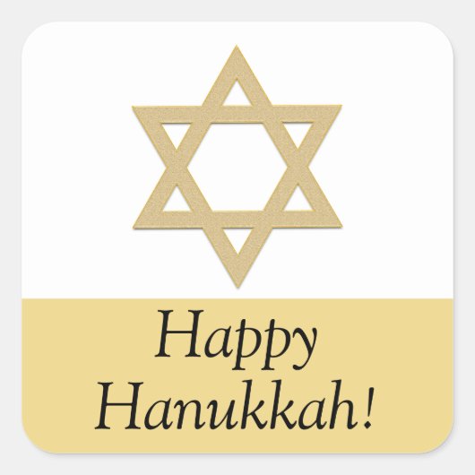 Happy Hanukkah-stickers Vierkante Sticker (Voorkant)