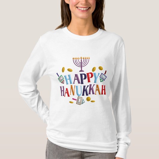 Happy Hanukkah T-shirt (Voorkant)