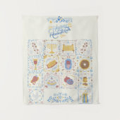 Happy Hanukkah Tapestry Wandkleed (Voorkant)