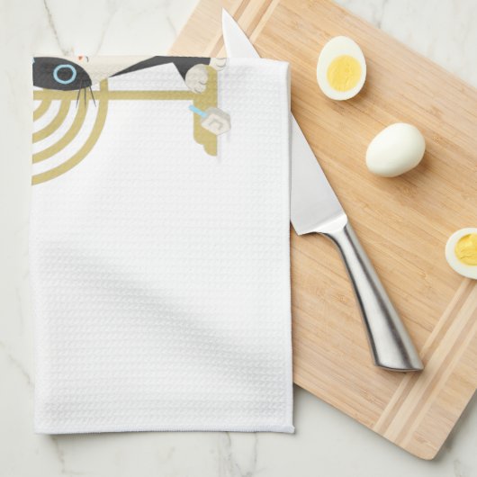 HAPPY HANUKKAH THEEDOEK (Quarter Fold)