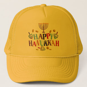Happy Hanukkah Trucker Pet
