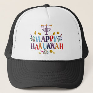 Happy Hanukkah Trucker Pet