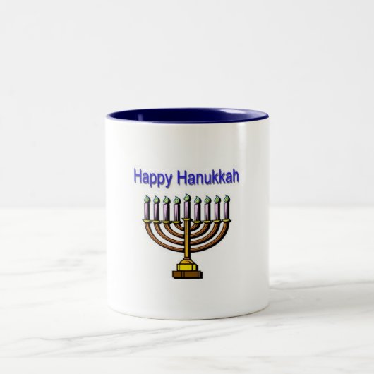 Happy Hanukkah Tweekleurige Koffiemok (Center)