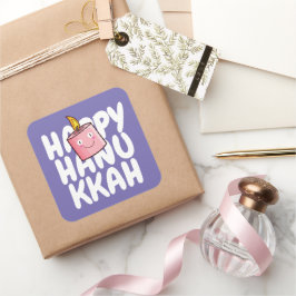 Happy Hanukkah Vierkante Sticker