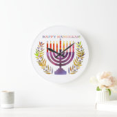 Happy Hanukkah Wall klok (Huis)