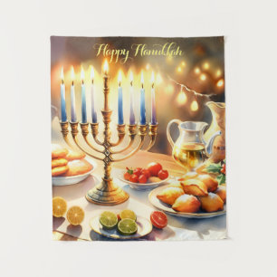 Happy Hanukkah Wandkleed