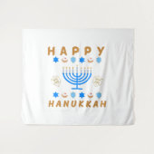 Happy Hanukkah Wandkleed (Voorkant (horizontaal))