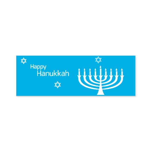 Happy Hanukkah Zelfinktende Stempel (Design)