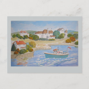 Happy Harbour schilderen, volkskunst toevoegen naa Briefkaart