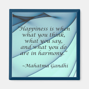 Happy Harmony Gandhi Citation Magnet