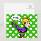 Happy Harpy Anthropomorphic Bird Briefkaart (Voorkant / Achterkant)