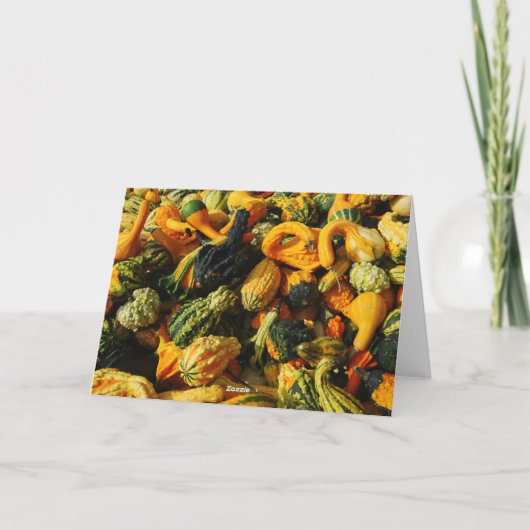 Happy Harvest Gourds Wenskaart Kaart (Achterkant)