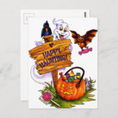 Happy Haunting Briefkaart (Voorkant / Achterkant)