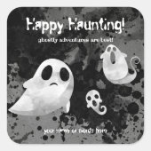 Happy Haunting Ghobold Adventures Vierkante Sticker (Voorkant)