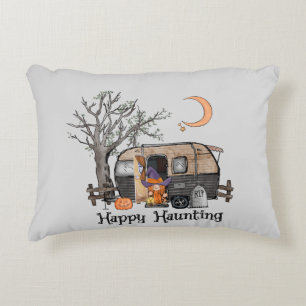Happy Haunting Halloween Camper Spooky Witch Accent Kussen