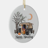 Happy Haunting | Halloween Camper | Spooky Witch Keramisch Ornament (Rechts)