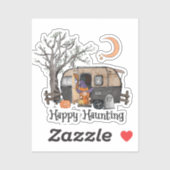 Happy Haunting | Halloween Camper | Spooky Witch Sticker (Vel)