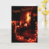 Happy Haunting Kaart (Gele Bloem)