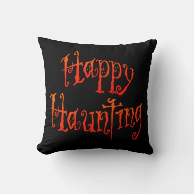 Happy Haunting Kussen (Voorkant)