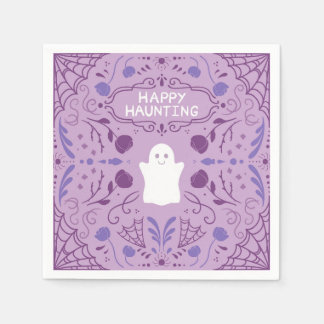 "Happy Haunting" Mooie Halloween Geest Papieren Bo Servet