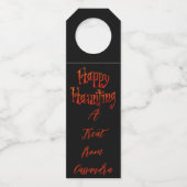 Happy Haunting Personalized Flessenhanger (Voorkant)