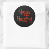 Happy Haunting Ronde Sticker (Tas)