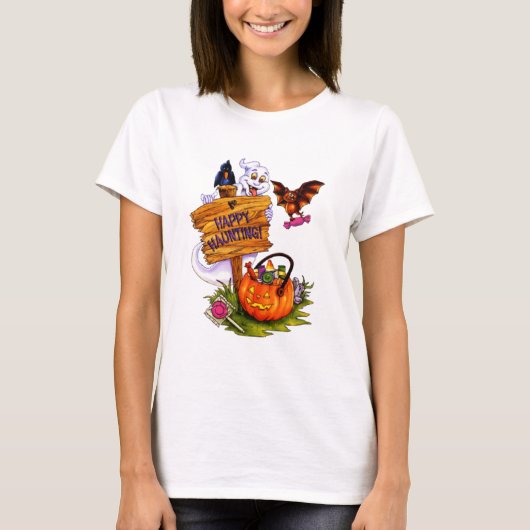 Happy Haunting T-shirt (Voorkant)