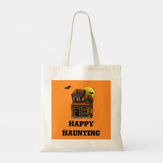 Happy Haunting Trick or treat Canvas Canvas tas (Achterkant)