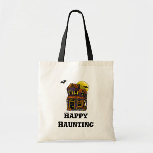 Happy Haunting Trick or treat Canvas Tote Bag