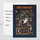 Happy Hauntings - Hauny House Invitation (Devant / Derrière)