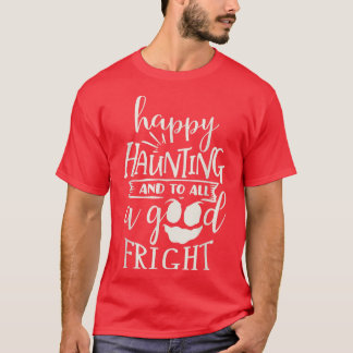Happy Hauny Ghost Halloween Design T-shirt
