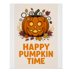 Happy Hauny - Halloween Poster Citrouille 📝 Opis
