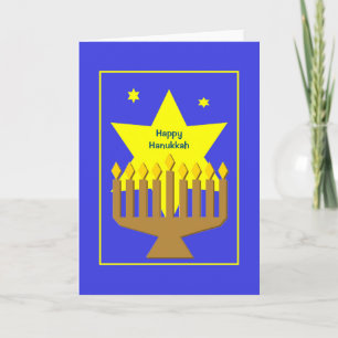 Happy Hauunukah Menorah Kaart