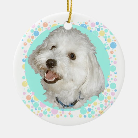 Happy Havanese Keramisch Ornament (Voorkant)