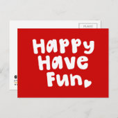 Happy have Fun Briefkaart (Voorkant / Achterkant)