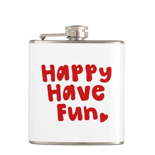Happy have Fun Heupfles (Voorkant)
