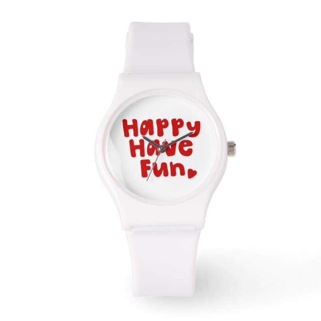 Happy have Fun Horloge (Voorkant)