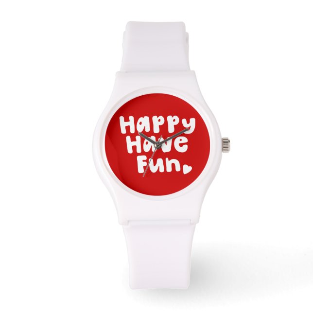 Happy have Fun Horloge (Voorkant)