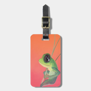 Happy Hawaiian Frog op Young Bamboo Bagagelabel