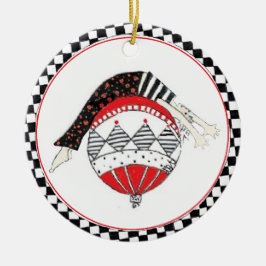 Happy Healthy Balanced Pilates Holiday Keramisch Ornament