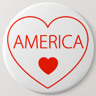 Happy Heart Amerika Ronde Button 6,0 Cm